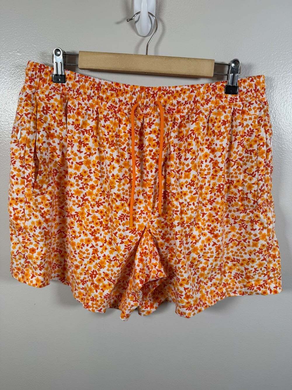 Birddogs Shorts Swim Trunks 6" Size XXL Orange Floral Retro Vacation Resort